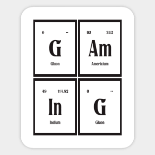 Gaming Periodic Table Sticker